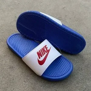 Nike | Shoes | Nike Benassi Slides Just Do It Red White Blue  display picture 1